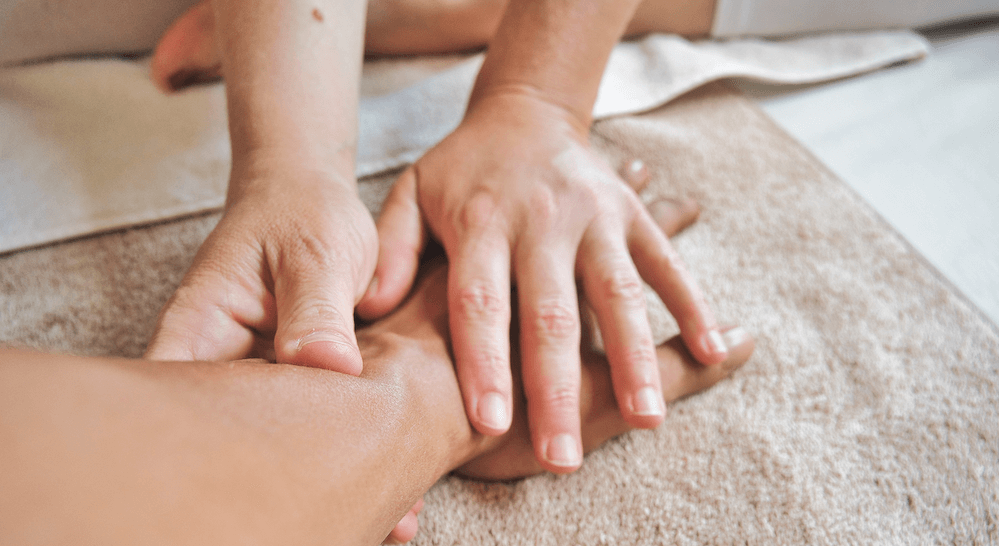 zen shiatsu massage pressure with hands good for back pain, burnout. It works on meridians.